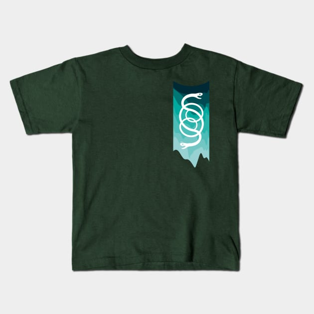 Two-headed snake flag Kids T-Shirt by Y.K.